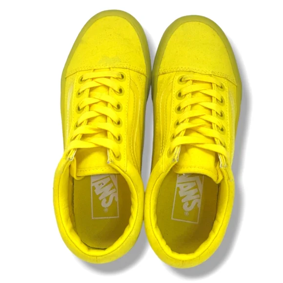 Vans | Old School Yellow Monochrome Translucent Sole Sneakers Women's Size 5.5 - Picture 7 of 8